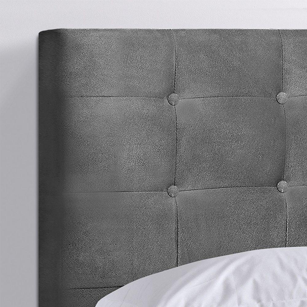 Cabeceira Solteiro Heloísa I02 90 Cm Suede Cinza - 5