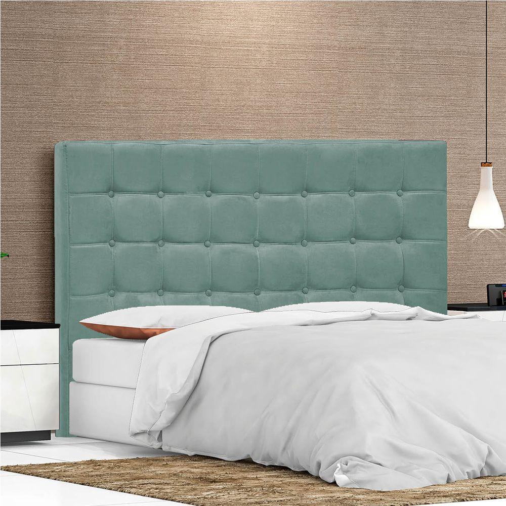 Cabeceira Solteiro Pequim P04 90 Cm Suede Turquesa Tca 946 - 6