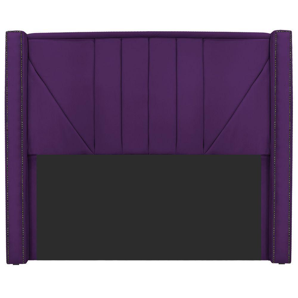 Cabeceira King Minsk P02 195cm Cama Box Suede Roxo - 7