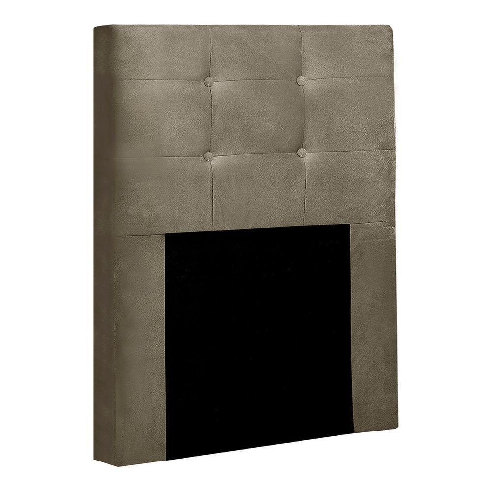 Cabeceira Solteiro Heloísa I02 90 Cm Suede Bege - 1