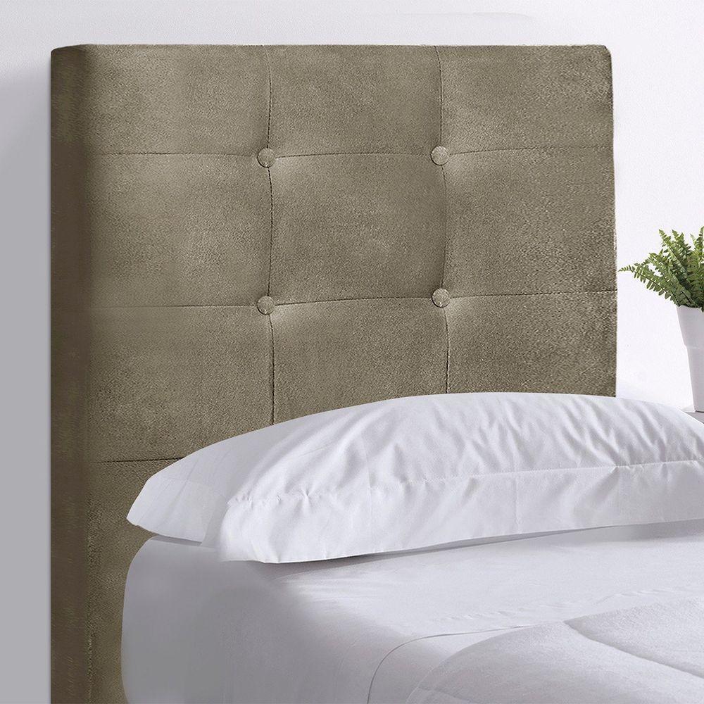 Cabeceira Solteiro Heloísa I02 90 Cm Suede Bege - 2