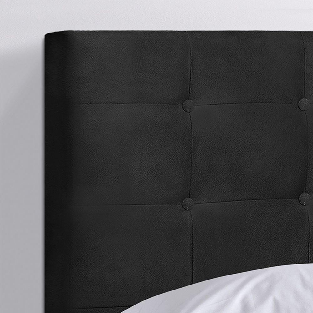 Cabeceira Solteiro Heloísa I02 90 Cm Suede Preto - 4
