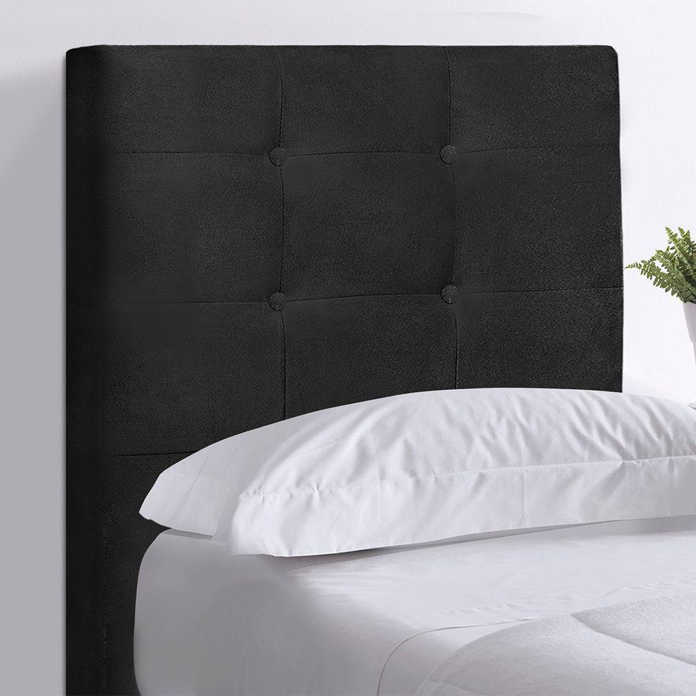 Cabeceira Solteiro Heloísa I02 90 Cm Suede Preto - 5