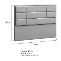 Cabeceira Solteiro Tallin P04 90 Cm Suede Cinza Tca 940 - 5