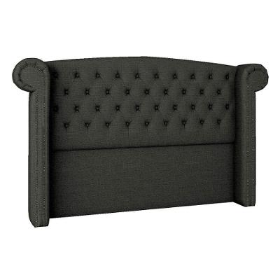 Cabeceira Solteiro Lyon P04 90 Cm Suede Cinza Escuro Tca 958