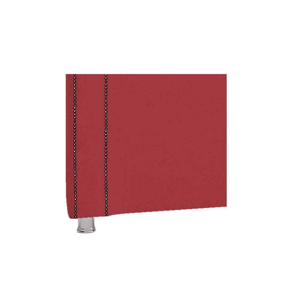 Cabeceira Solteiro Catania P04 90 Cm Suede Vermelho Tca 53 - 2