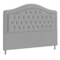 Cabeceira Casal ághata P04 140 Cm Suede Cinza Tca 940 - 1