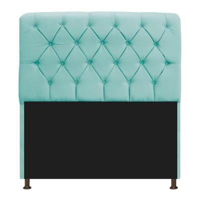 Cabeceira 160Cm Solteiro Suede Azul Tiffany