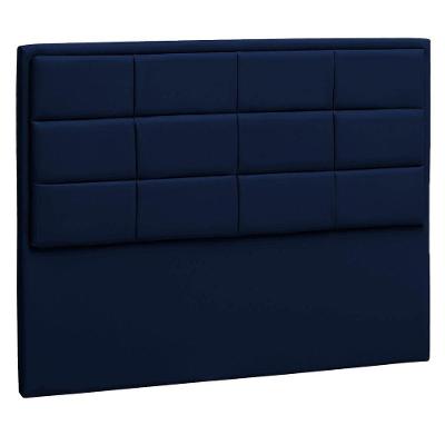 Cabeceira Casal P04 140 Cm Suede Azul Marinho Tca 948