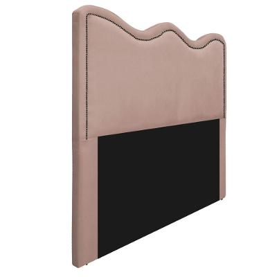 Cabeceira King Bari P02 195 cm Para Cama Box Suede Rosê