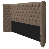 Kit Cabeceira e Calçadeira Baú Queen Everest P02 160cm Para Cama Box Suede Marrom - 8
