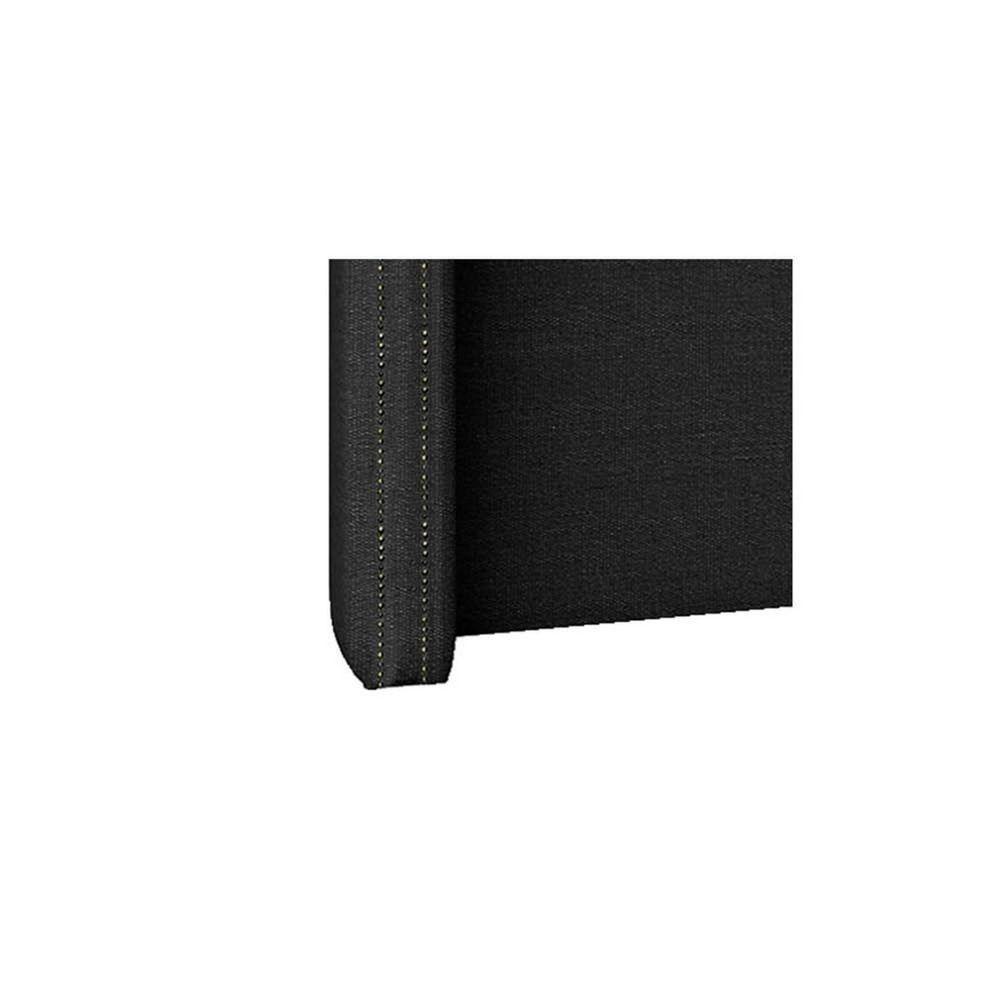 Cabeceira Solteiro Lyon P04 90 Cm Suede Preto Tca 944 - 2