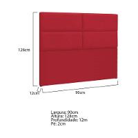 Cabeceira Solteiro Berlim P04 90 Cm Suede - Amarena Móveis - 5