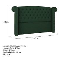 Cabeceira King Lyon P04 195 Cm Suede Verde Tca 947 - 5