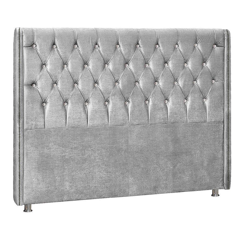 Cabeceira Solteiro Tóquio P04 98 Cm Suede Cinza - 1