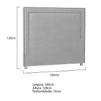 Cabeceira Queen Moscou P04 160 Cm Suede Cinza Tca 940 - 5