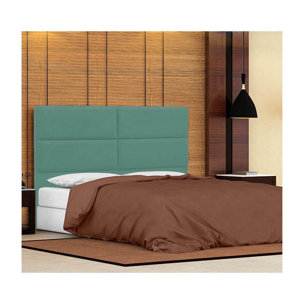 Cabeceira Solteiro Berlim P04 90 Cm Suede Turquesa Tca 946 - 6