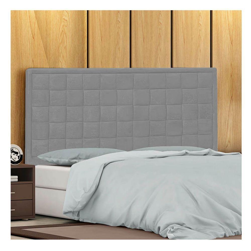 Cabeceira Queen Palermo P04 160 Cm Suede Cinza Tca 940 - 6