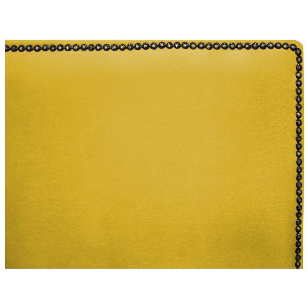 Cabeceira Casal Bali P02 140 cm Para Cama Box Suede Amarelo - 3
