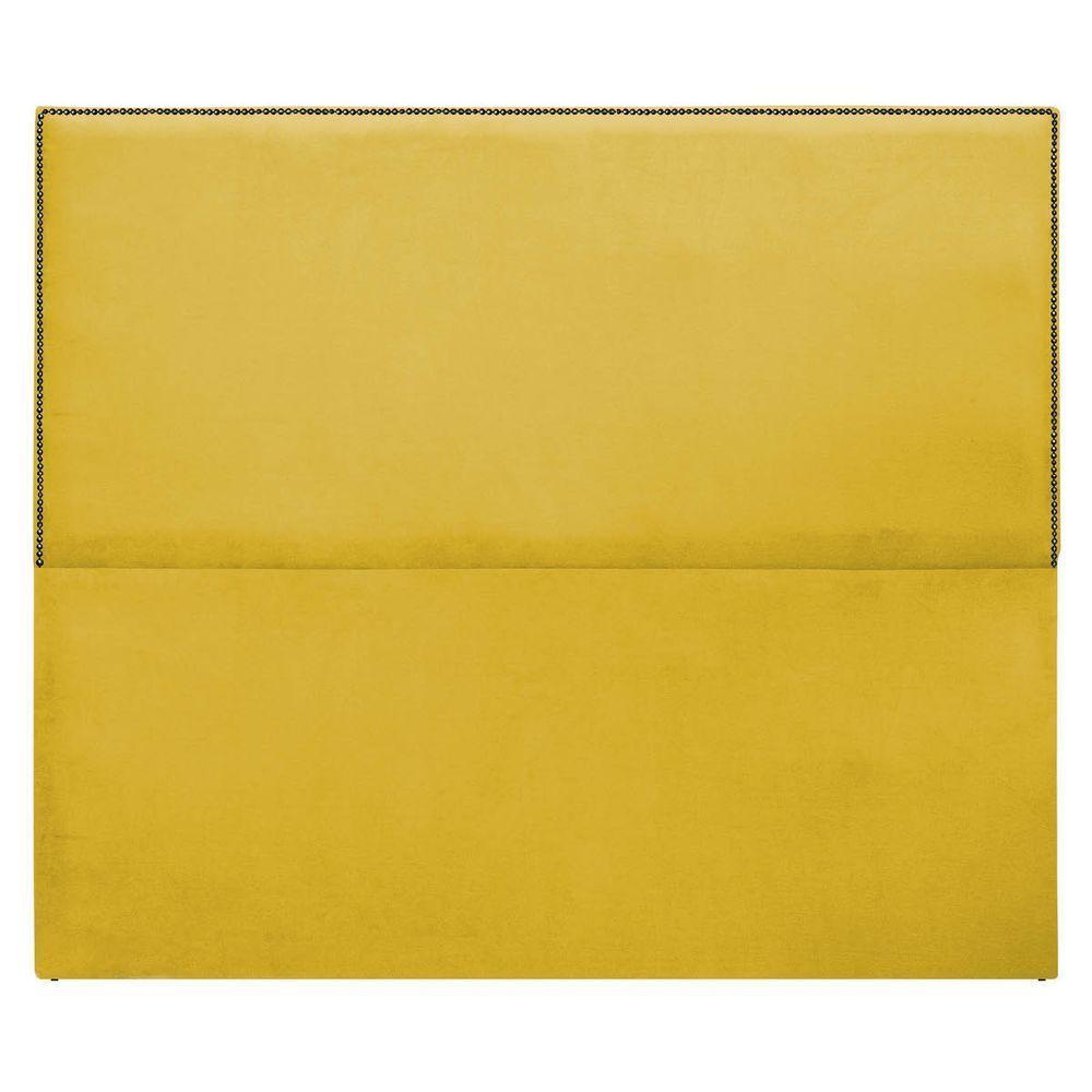Cabeceira Casal Bali P02 140 cm Para Cama Box Suede Amarelo - 6
