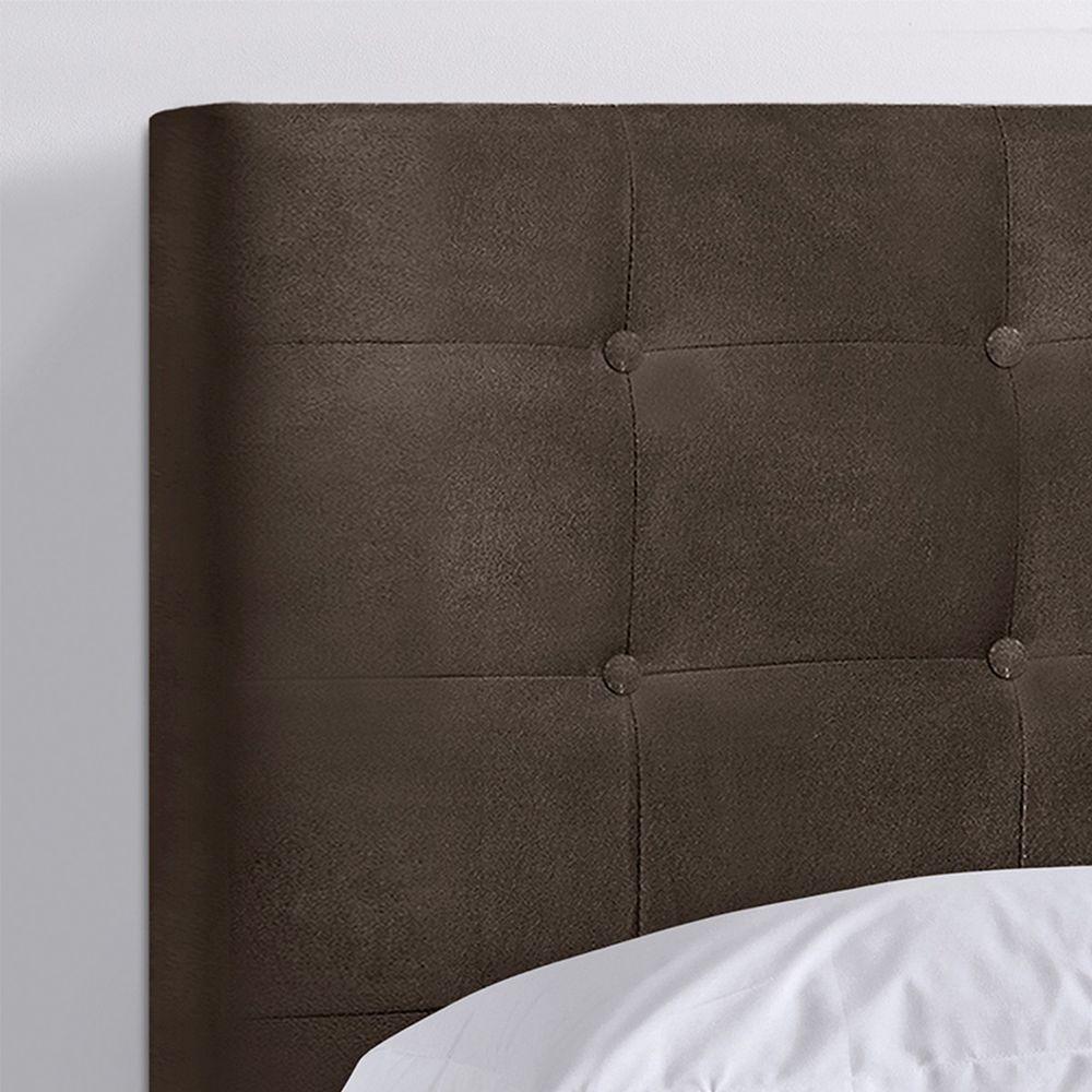 Cabeceira Solteiro Heloísa I02 90 Cm Suede Marrom - 4