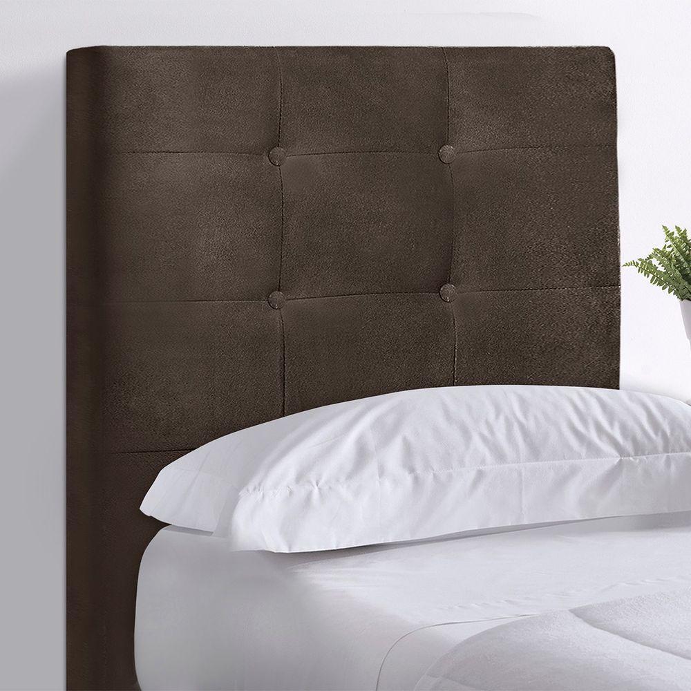 Cabeceira Solteiro Heloísa I02 90 Cm Suede Marrom - 6