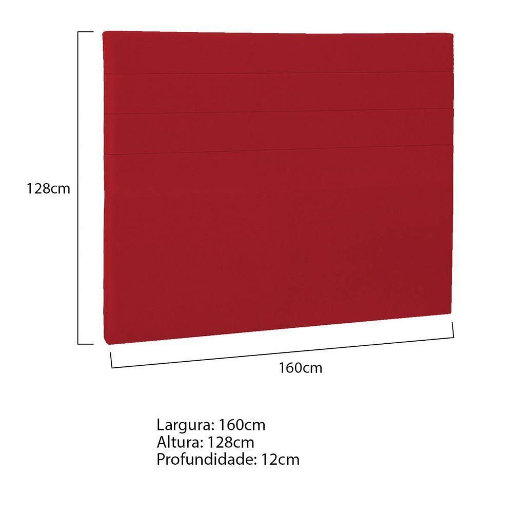 Cabeceira Queen Porto P04 160 Cm Suede Vermelho Tca 53 - 5