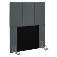 Cabeceira Cama Box Solteiro 90cm Pérola D10 Suede Cinza - 1