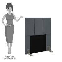 Cabeceira Cama Box Solteiro 90cm Pérola D10 Suede Cinza - 2