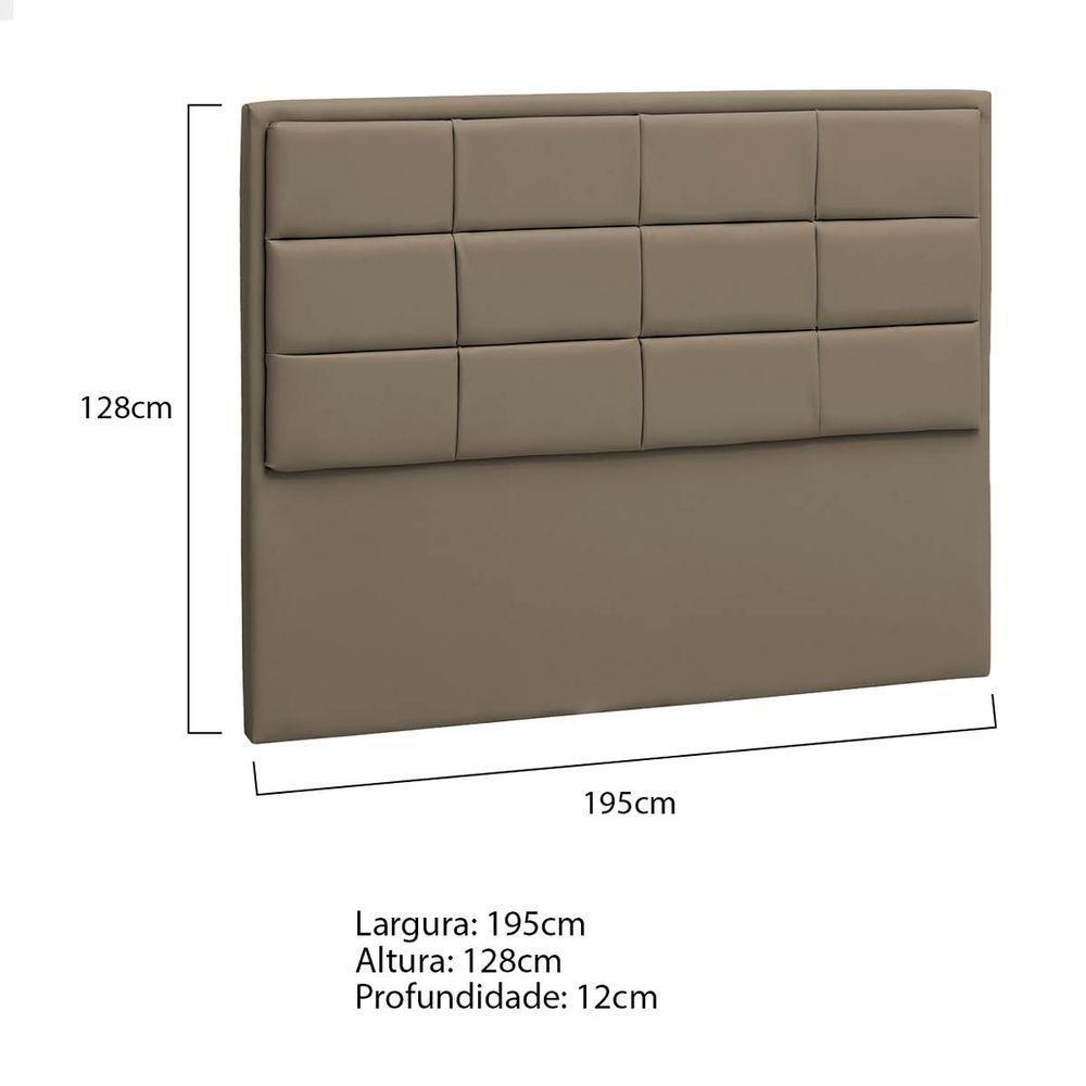 Cabeceira King P04 195 Cm Suede Marrom Claro Tca 945 - 5