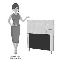 Cabeceira De Casal King 195cm Luna I02 Corano Branco - 3