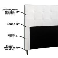 Cabeceira De Casal King 195cm Luna I02 Corano Branco