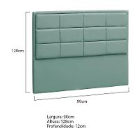 Cabeceira Solteiro Tallin P04 90 Cm Suede Turquesa Tca 946 - 6