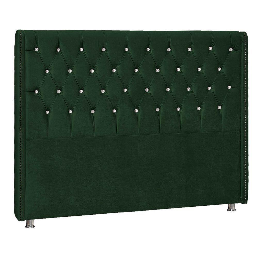 Cabeceira Solteiro Tóquio P04 98 Cm Suede Verde Tca 947 - 1