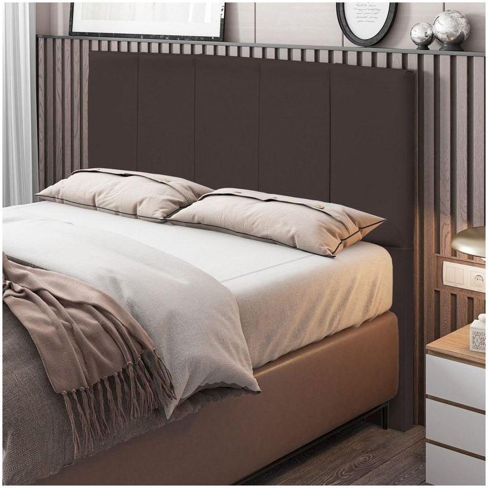 Cabeceira Cama Box Casal Queen 160cm Pérola D10 Corano Marrom - 5