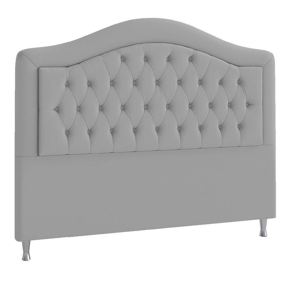 Cabeceira Queen ághata P04 160 Cm Suede Cinza Tca 940 - 1