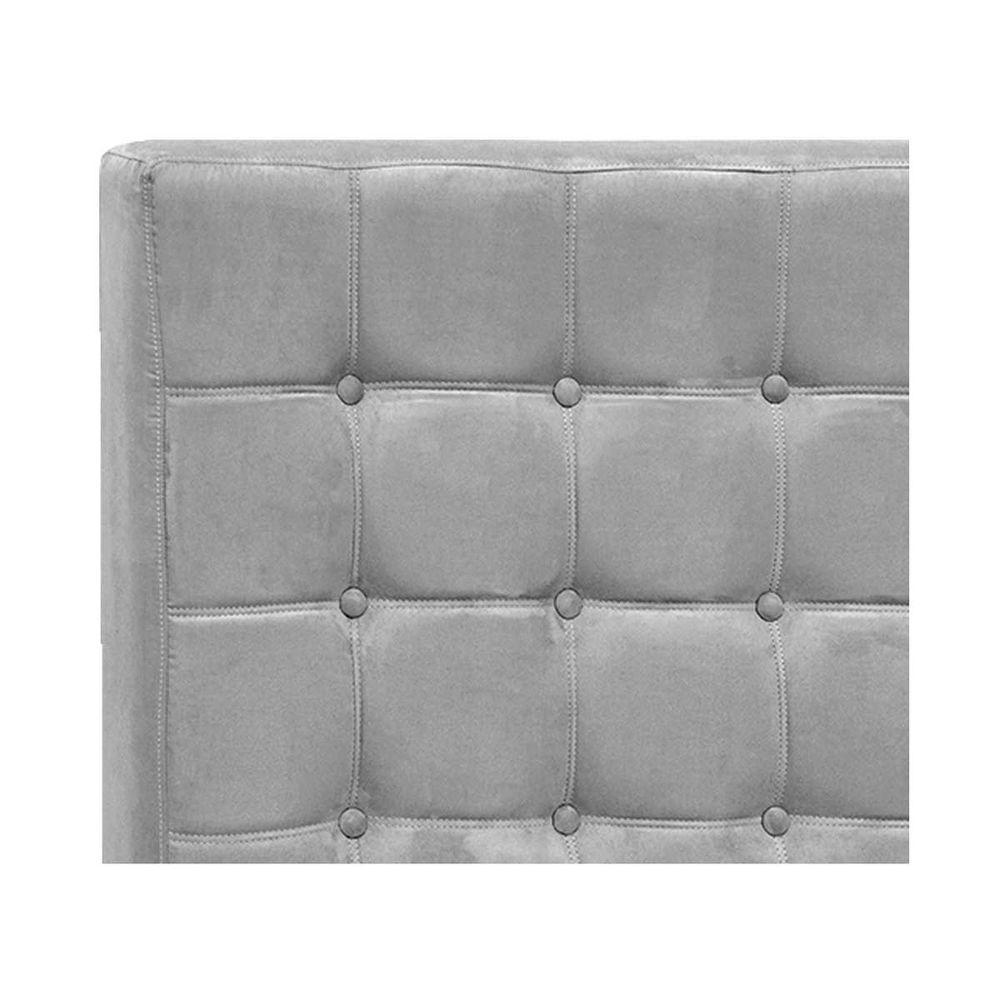 Cabeceira Casal Pequim P04 140 Cm Suede Cinza Tca 940 - 3