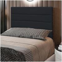 Cabeceira Cama Box Solteiro 90cm Rubi D10 Suede Preto - 9