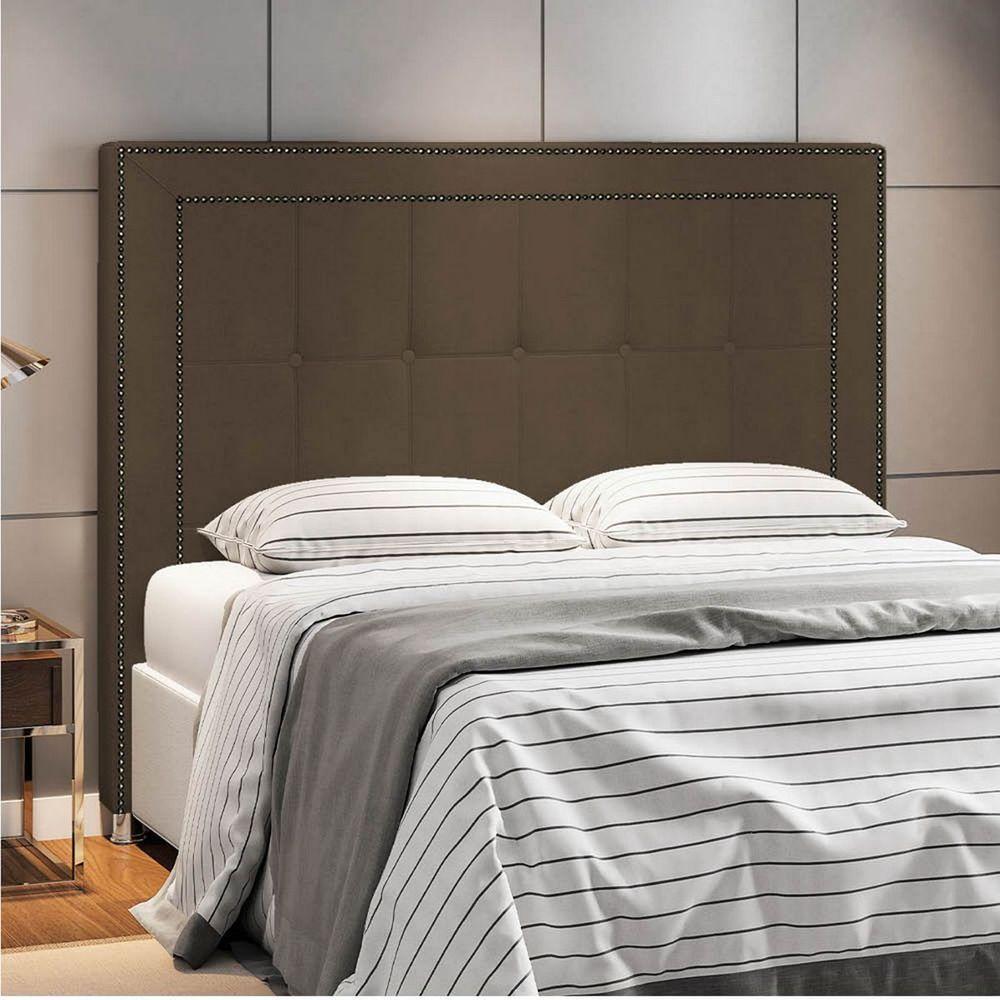 Cabeceira Queen Catania P04 160 Cm Suede Marrom Tca 942 - 6