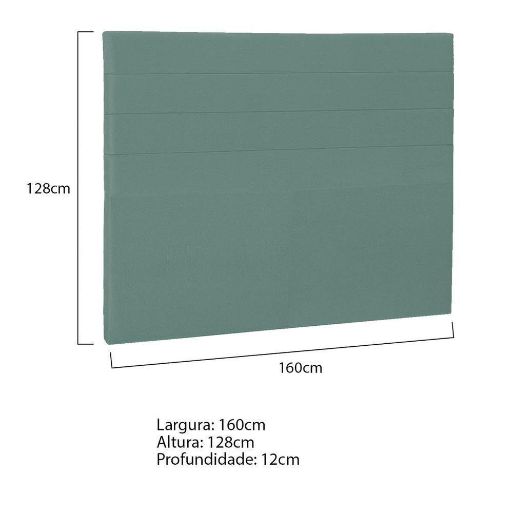Cabeceira Queen Porto P04 160 Cm Suede Turquesa Tca 946 - 5