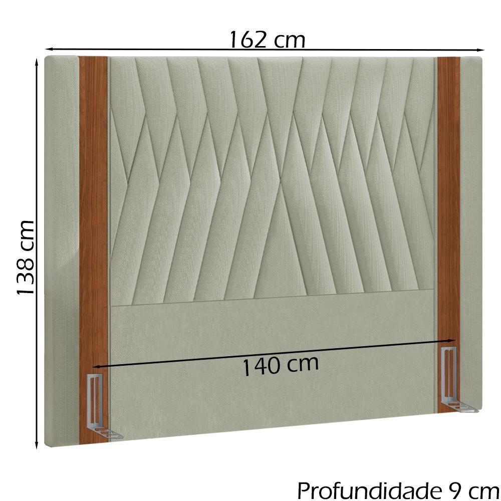 Cabeceira Casal 140 Cm Bella Linho Sl 76 Peer Sl 76 - 4
