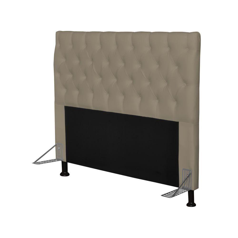Cabeceira Casal Queen 160Cm Cristal Corino Areia - Js Móveis - 3