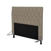 Cabeceira Casal Queen 160Cm Cristal Corino Areia - Js Móveis - 3