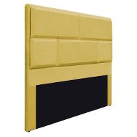 Cabeceira Queen Brick P02 160 cm Para Cama Box Suede Amarelo - 1