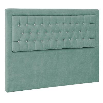 Cabeceira Solteiro Iasi P04 90 Cm Suede Turquesa