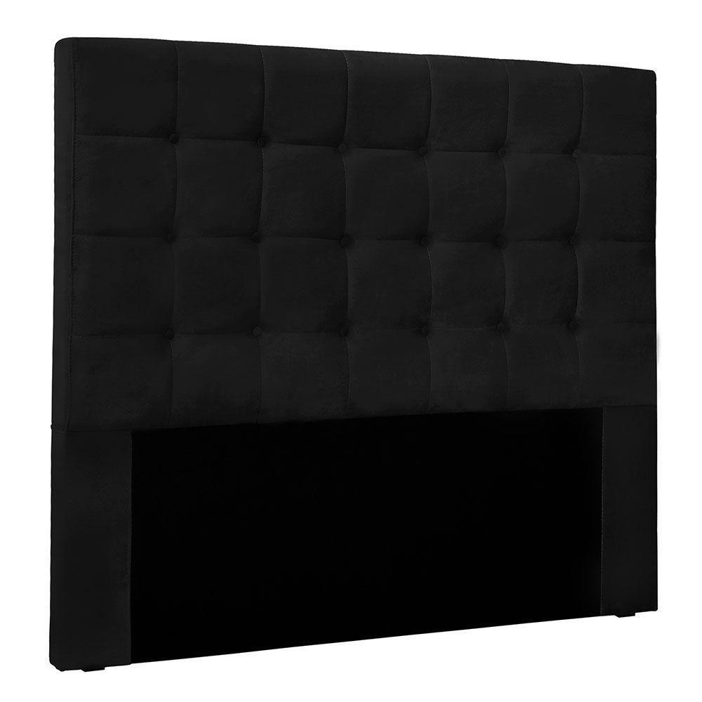 Cabeceira King 1,95m Santiago Suede - Pallazio Cor Preto - 1