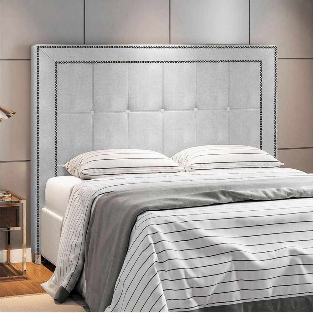 Cabeceira Queen Catania P04 160 Cm Suede Cinza Tca 940 - 6