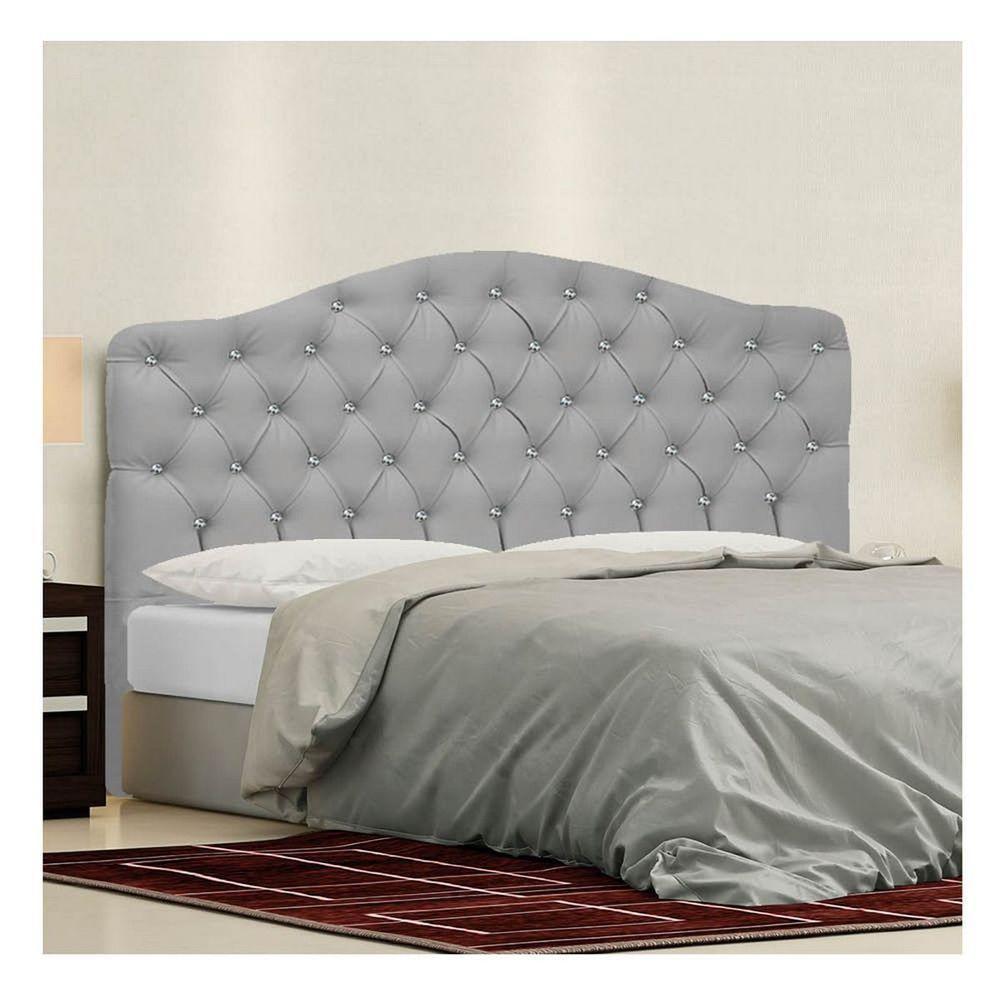 Cabeceira Queen Florence P04 160 Cm Suede Cinza Tca 940 - 1