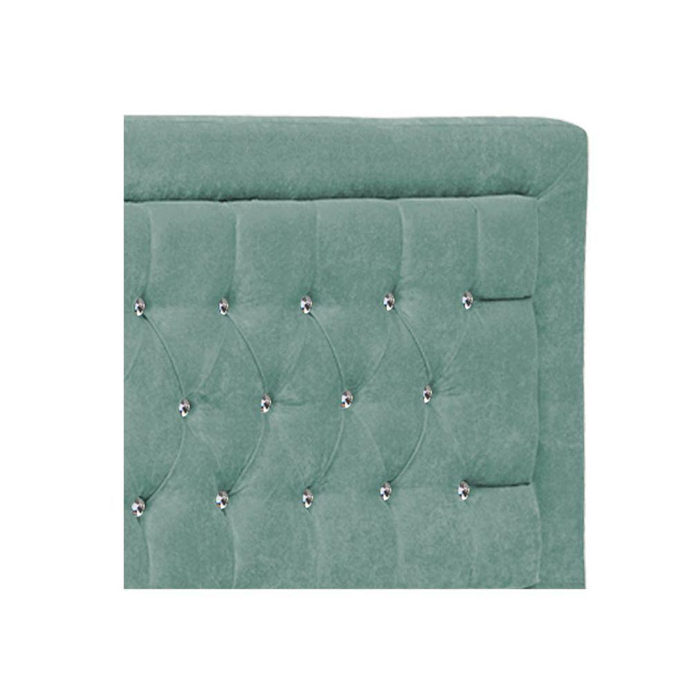 Cabeceira Queen Iasi P04 160 Cm Suede Turquesa Tca 946 - 2