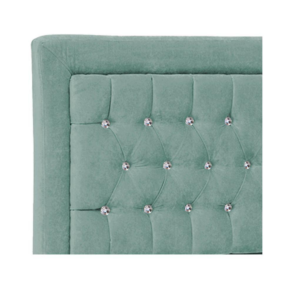 Cabeceira Queen Iasi P04 160 Cm Suede Turquesa Tca 946 - 3